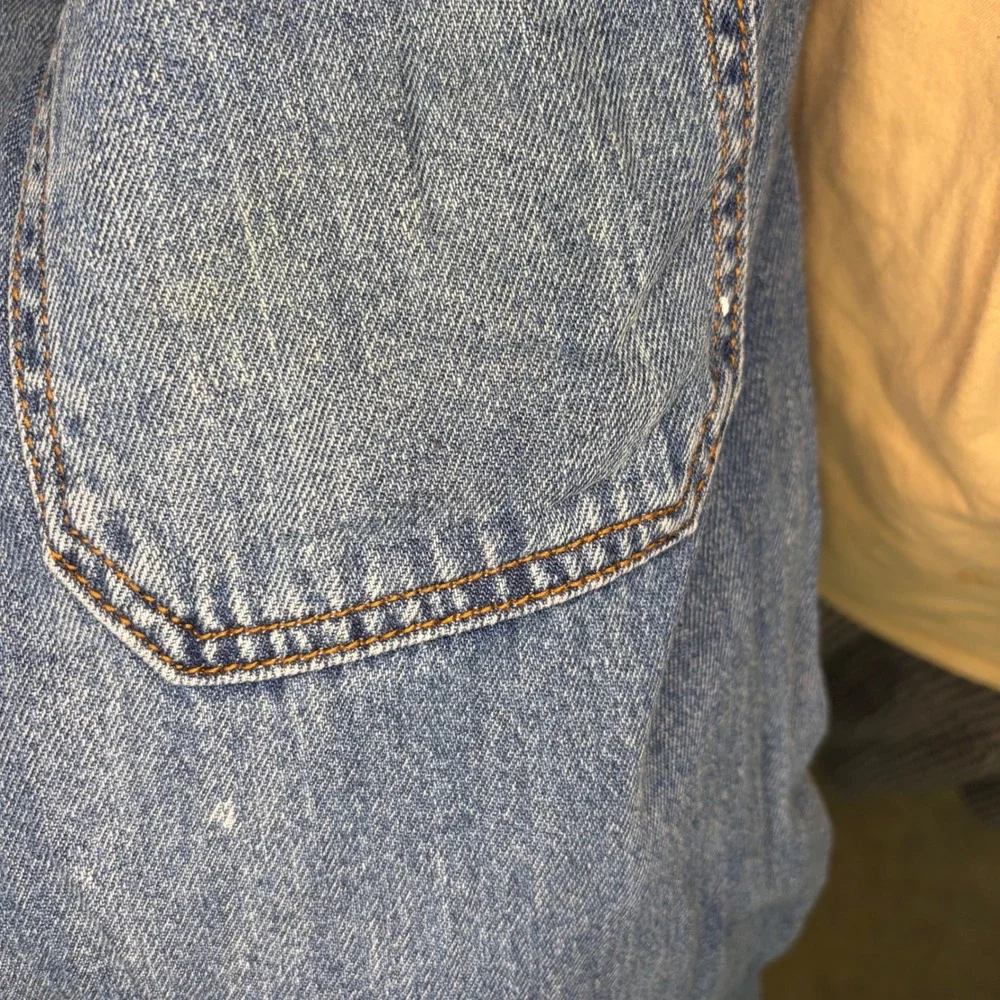 Wild Fable Cargo Jeans Womens 2 Medium Blue Excellent High Rise Wide Leg Utility - Picture 3 of 6